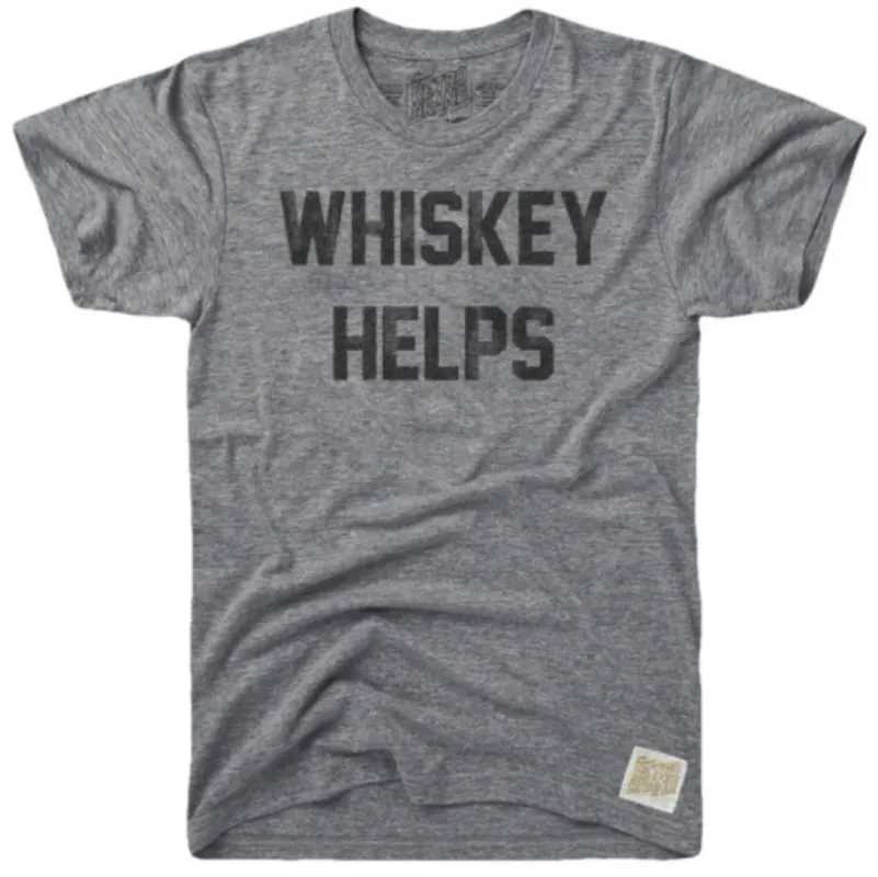 Whiskey Helps Tri-Blend Tee sold by Original Retro Brand