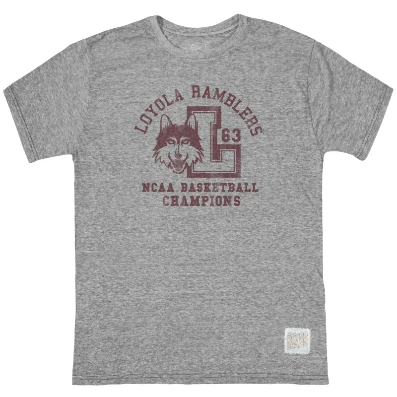 Loyola Ramblers '63 NCAA Basketball Championships Triblend Tee sold by Original Retro Brand