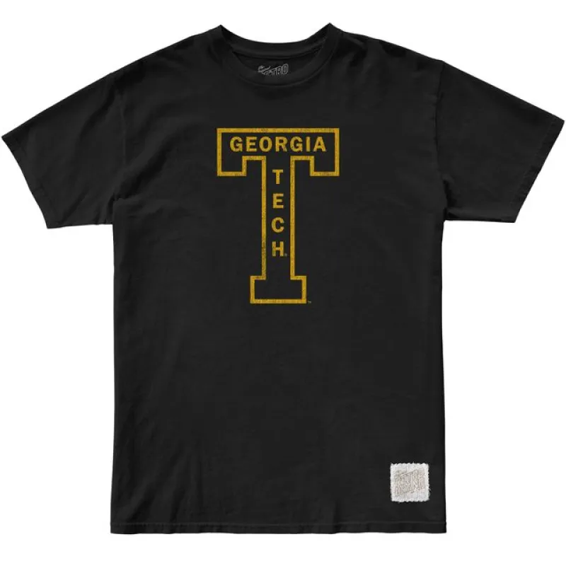 Georgia Tech Yellow Jackets 100% Cotton Tee made by Original Retro Brand