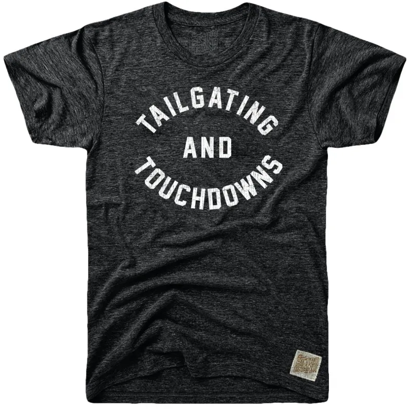 Tailgaiting and Touchdowns Tri-Blend Tee sold by Original Retro Brand