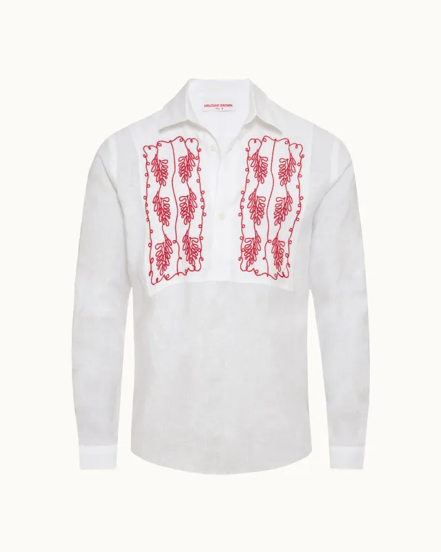 Ridley Linen Embroidery sold by Orlebar Brown