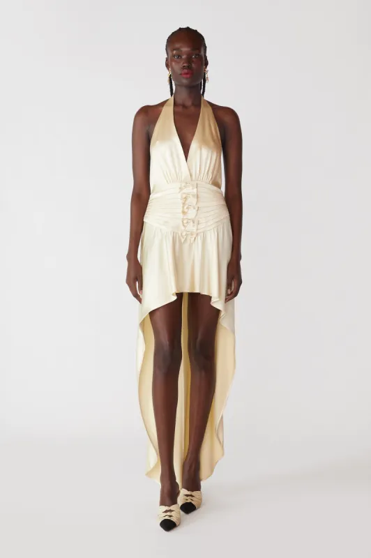 Halter Bow High Low Dress sold by Orseund Iris