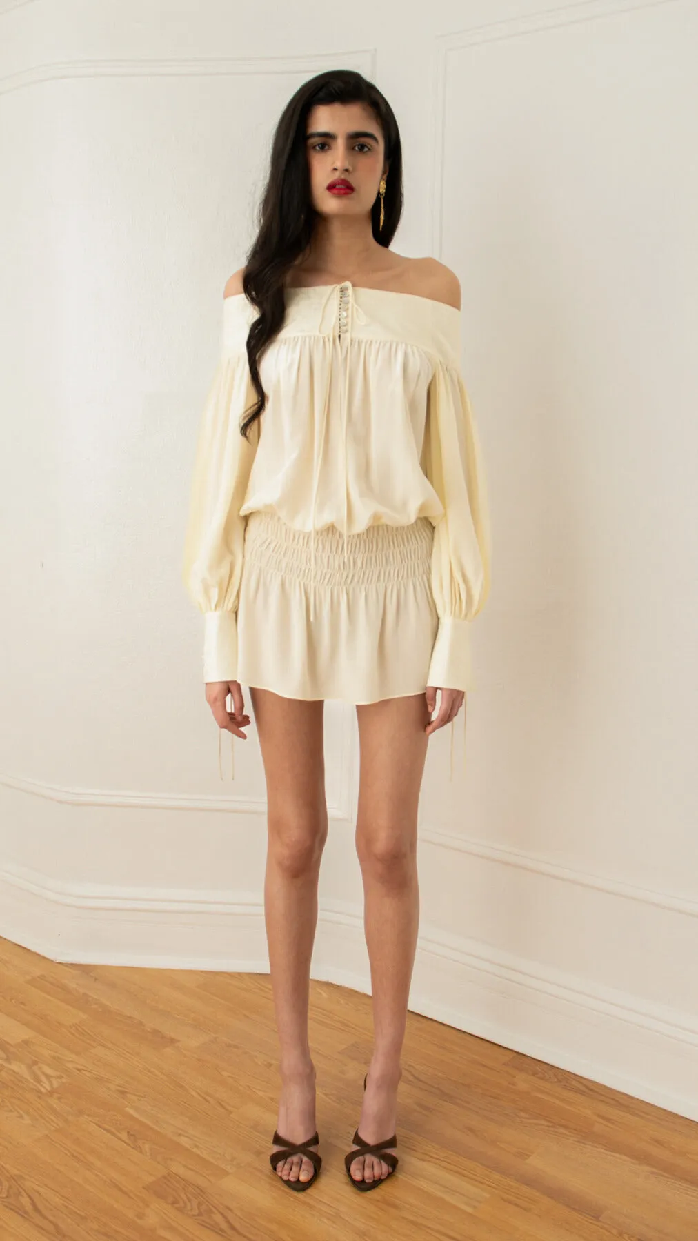 Enchanted Silk Poet Dress sold by Orseund Iris