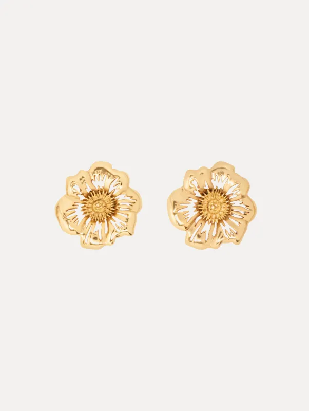 Large Poppy Earrings sold by Oscar de la Renta