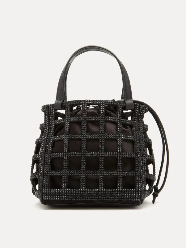 Mini Crystal Grid Square Tote sold by Oscar de la Renta