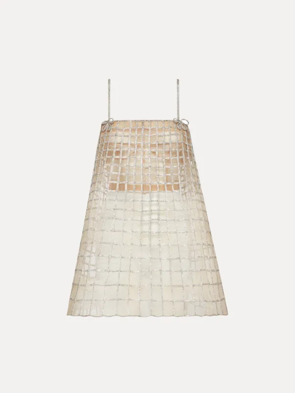 Crystal Grid Trapeze Dress sold by Oscar de la Renta