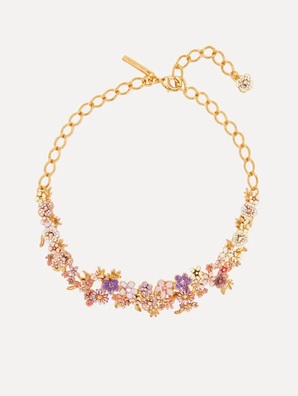 Enamel Flower Garden Necklace sold by Oscar de la Renta