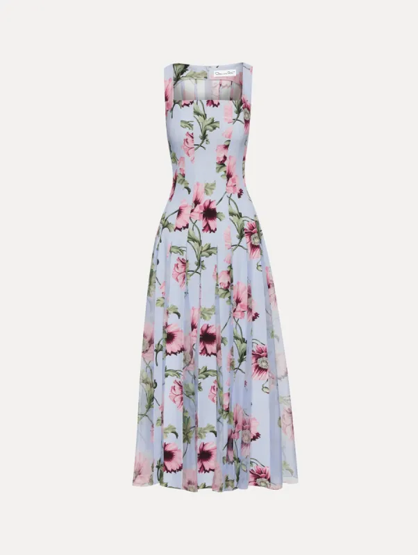 Poppy Cady Inset Dress sold by Oscar de la Renta