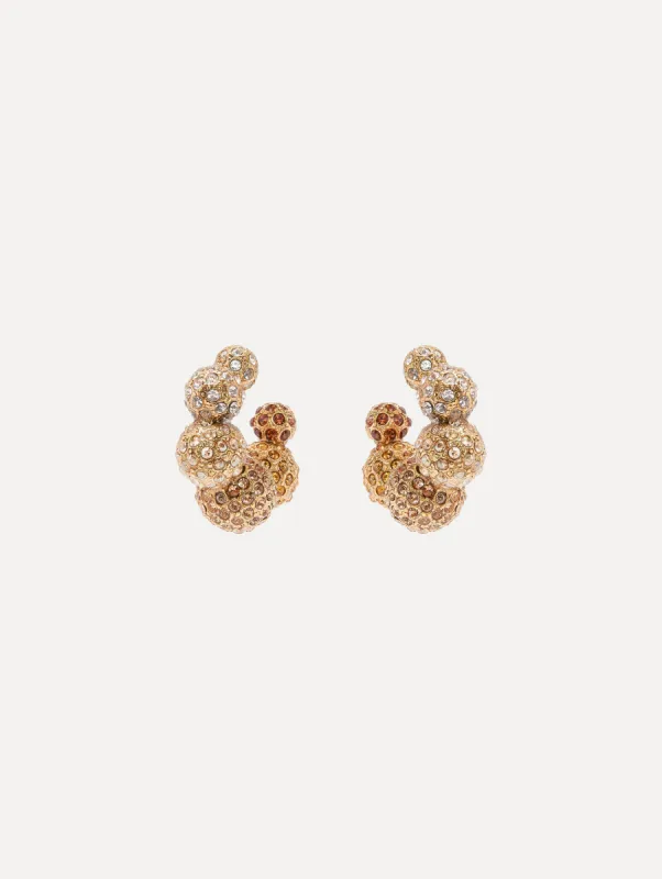 Crystal Sphere Hoop Earrings sold by Oscar de la Renta