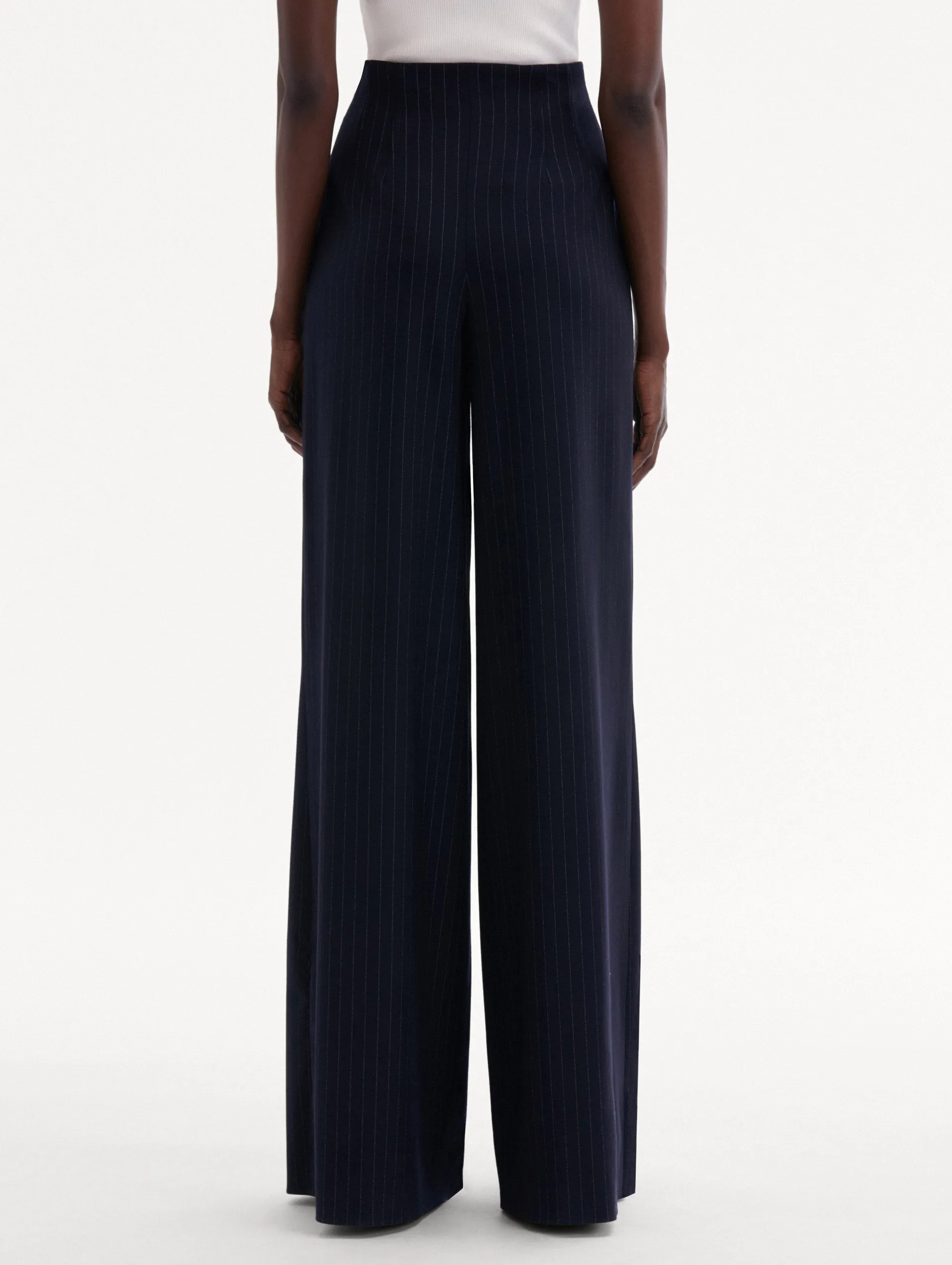 Pinstriped Wide Leg Pant sold by Oscar de la Renta product image thumbnail 3