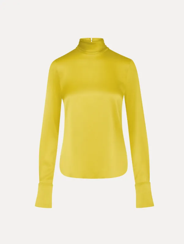 Mock Neck Satin Blouse sold by Oscar de la Renta