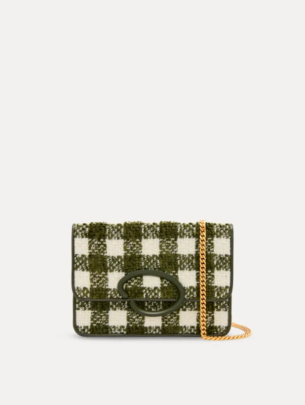 Chenille Check Tweed O Pochette made by Oscar de la Renta