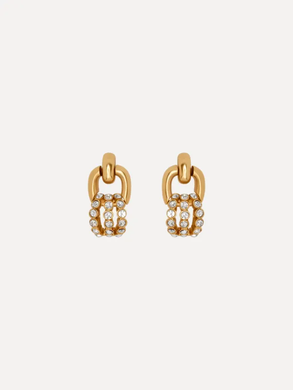 Pavé Link Earrings sold by Oscar de la Renta