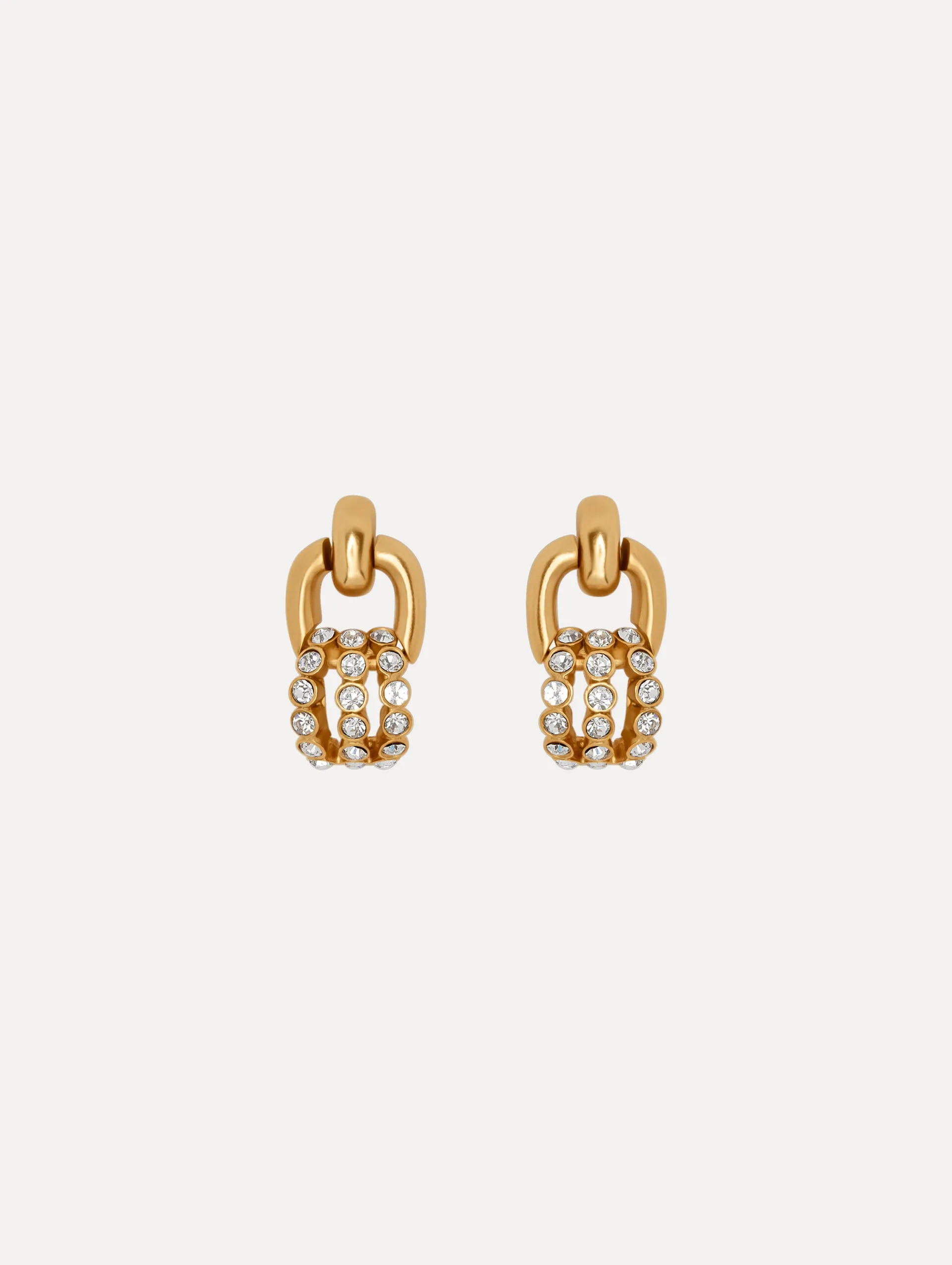 Pavé Link Earrings sold by Oscar de la Renta