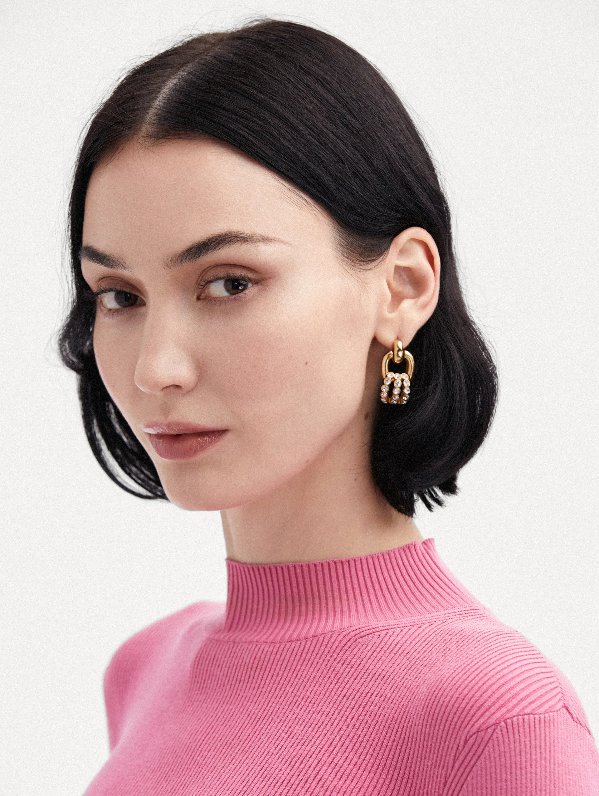 Pavé Link Earrings sold by Oscar de la Renta product image thumbnail 2