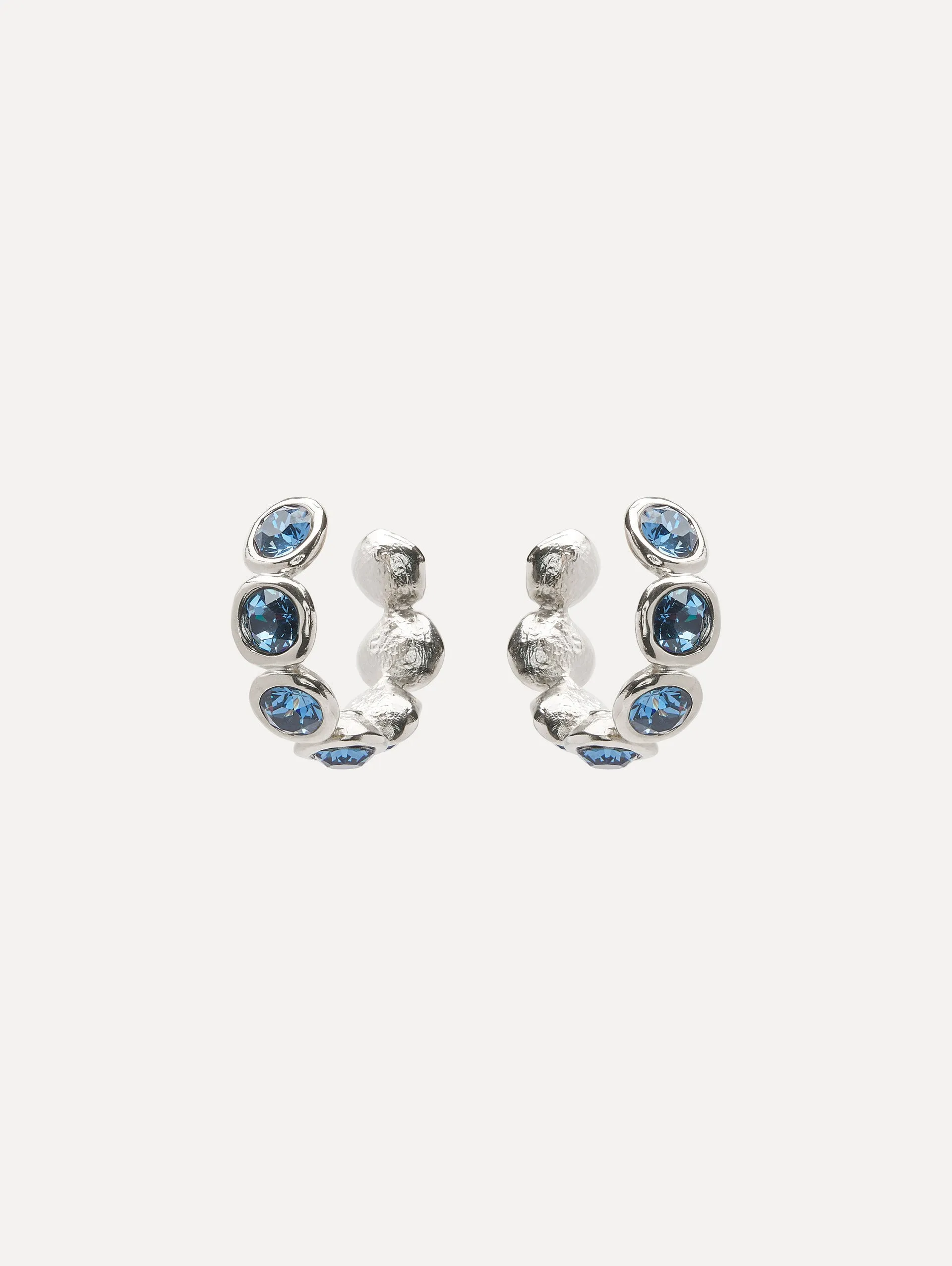 Round Stone Hoop Earrings sold by Oscar de la Renta