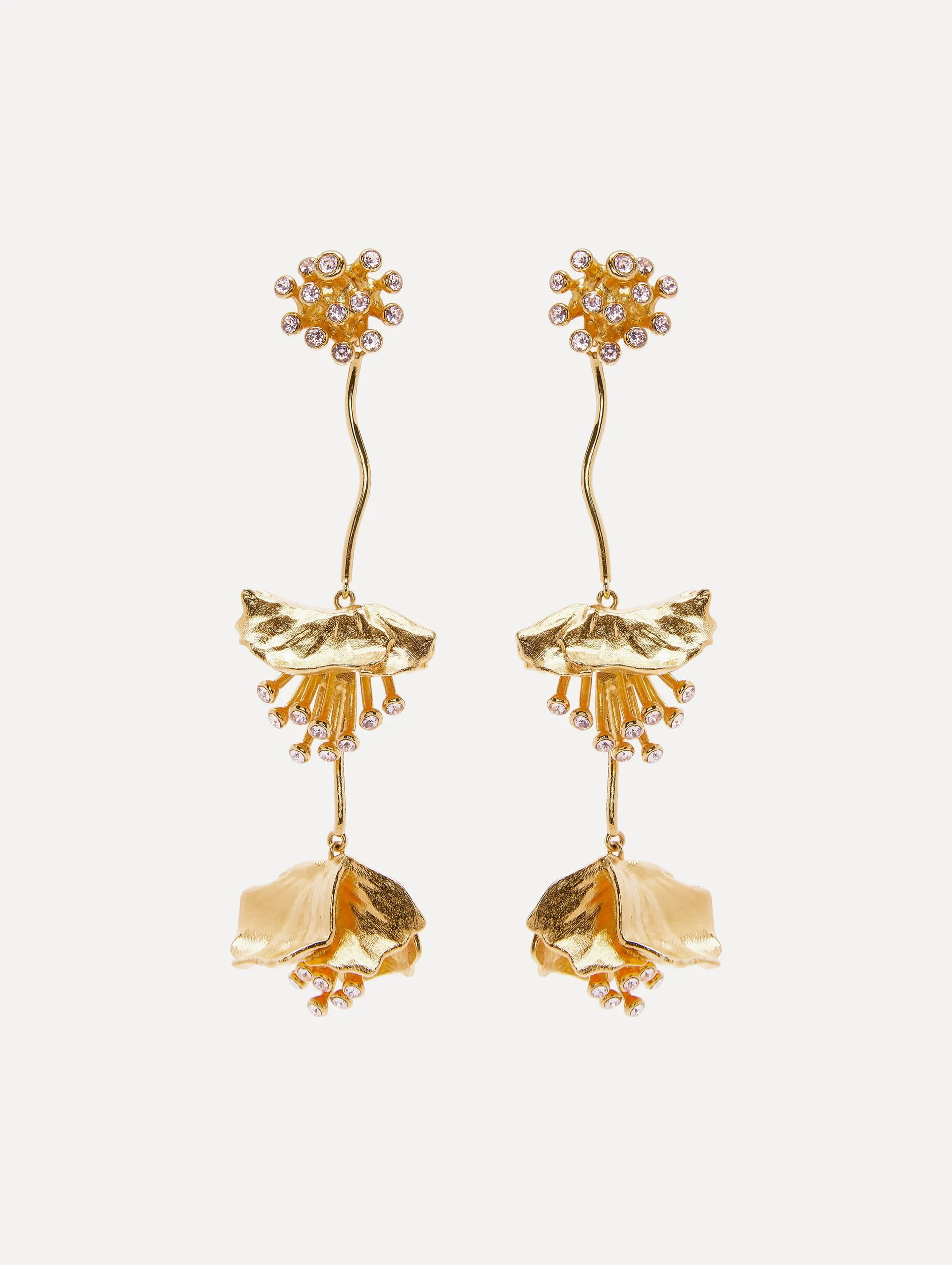 Dangling Flower Earrings sold by Oscar de la Renta
