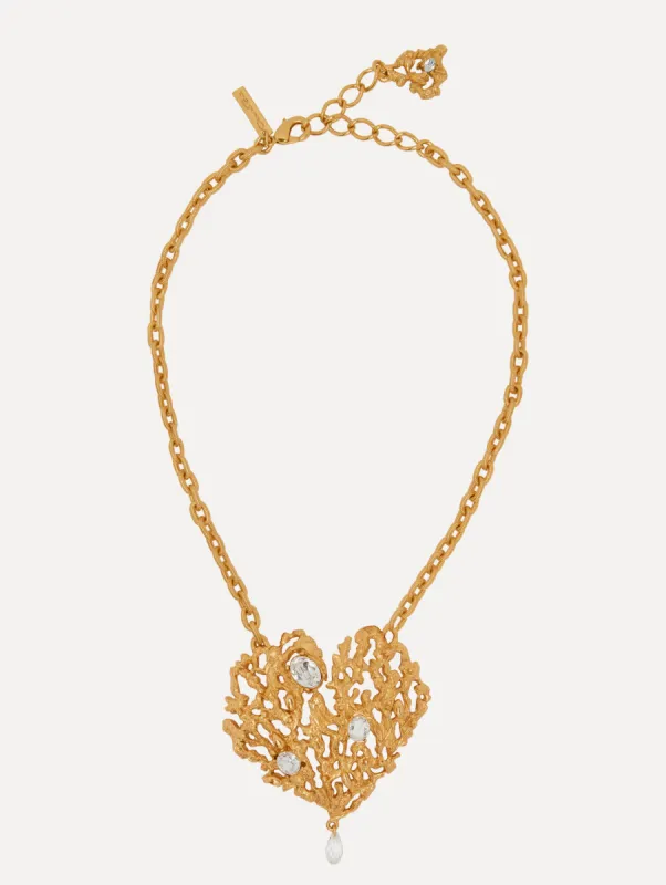 Coral Heart Pendant Necklace sold by Oscar de la Renta
