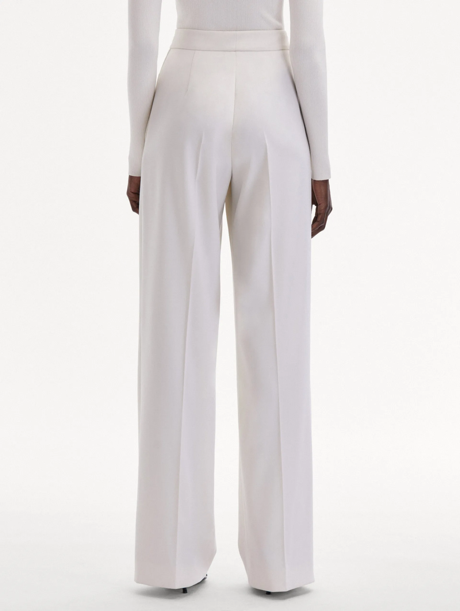 Wide Leg Wool Gabardine Pant sold by Oscar de la Renta product image thumbnail 3