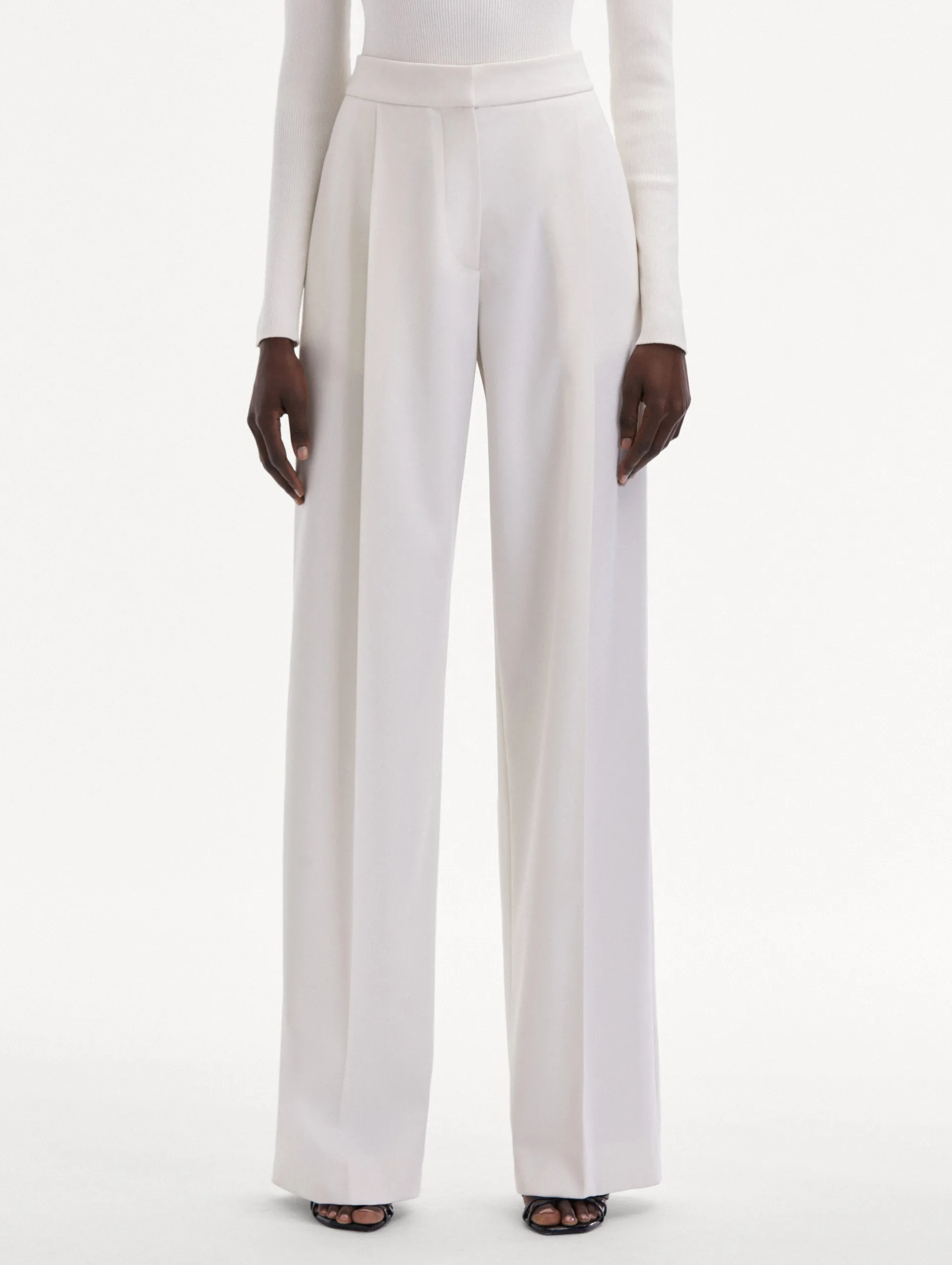 Wide Leg Wool Gabardine Pant sold by Oscar de la Renta product image thumbnail 4