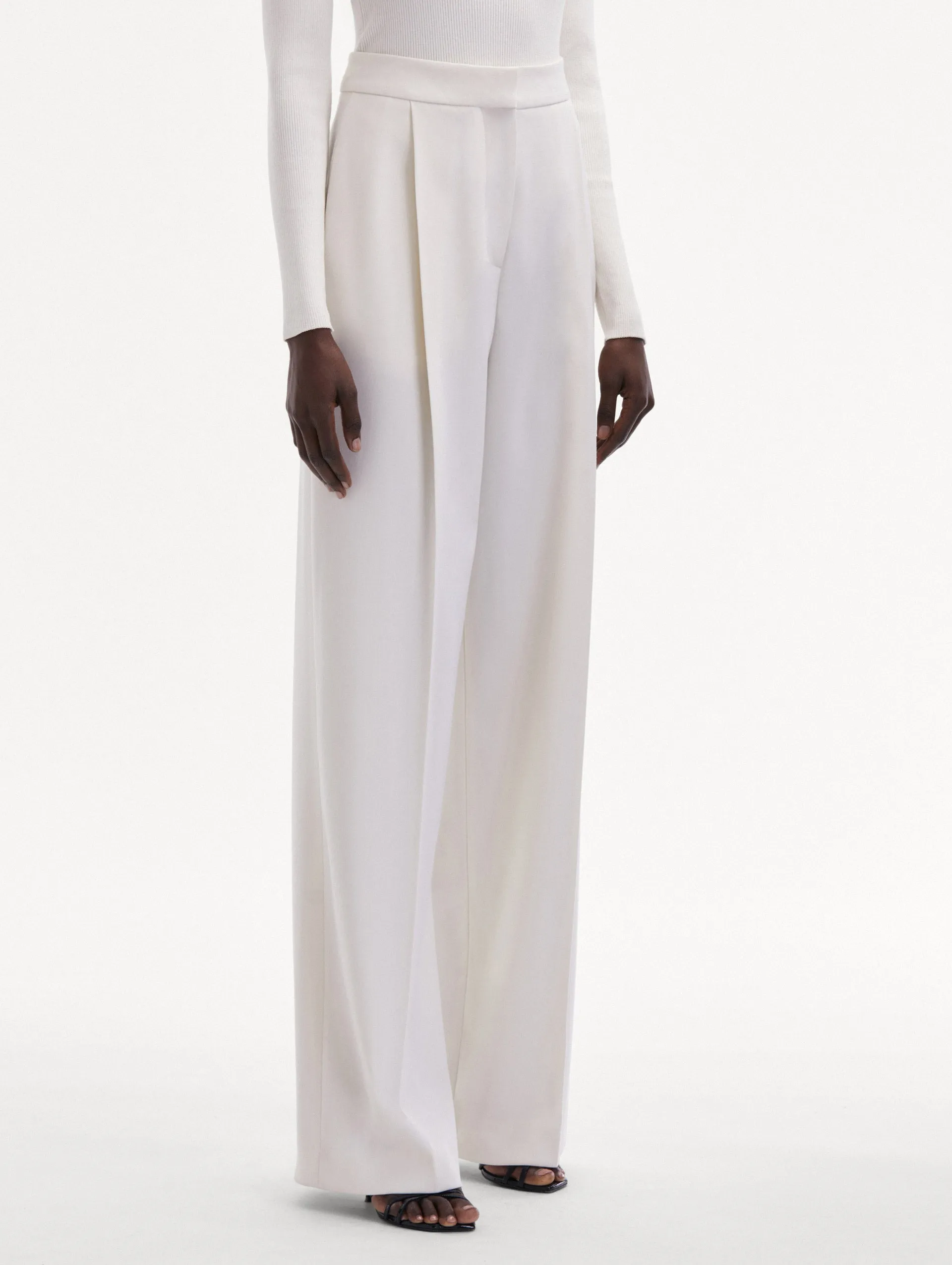 Wide Leg Wool Gabardine Pant sold by Oscar de la Renta product image thumbnail 5