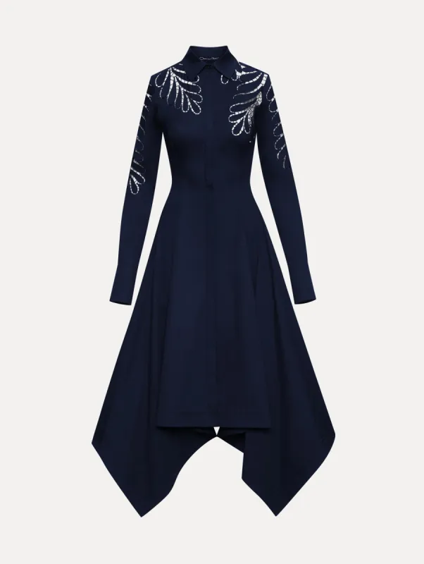 Fern Cutout Cotton Twill Dress sold by Oscar de la Renta