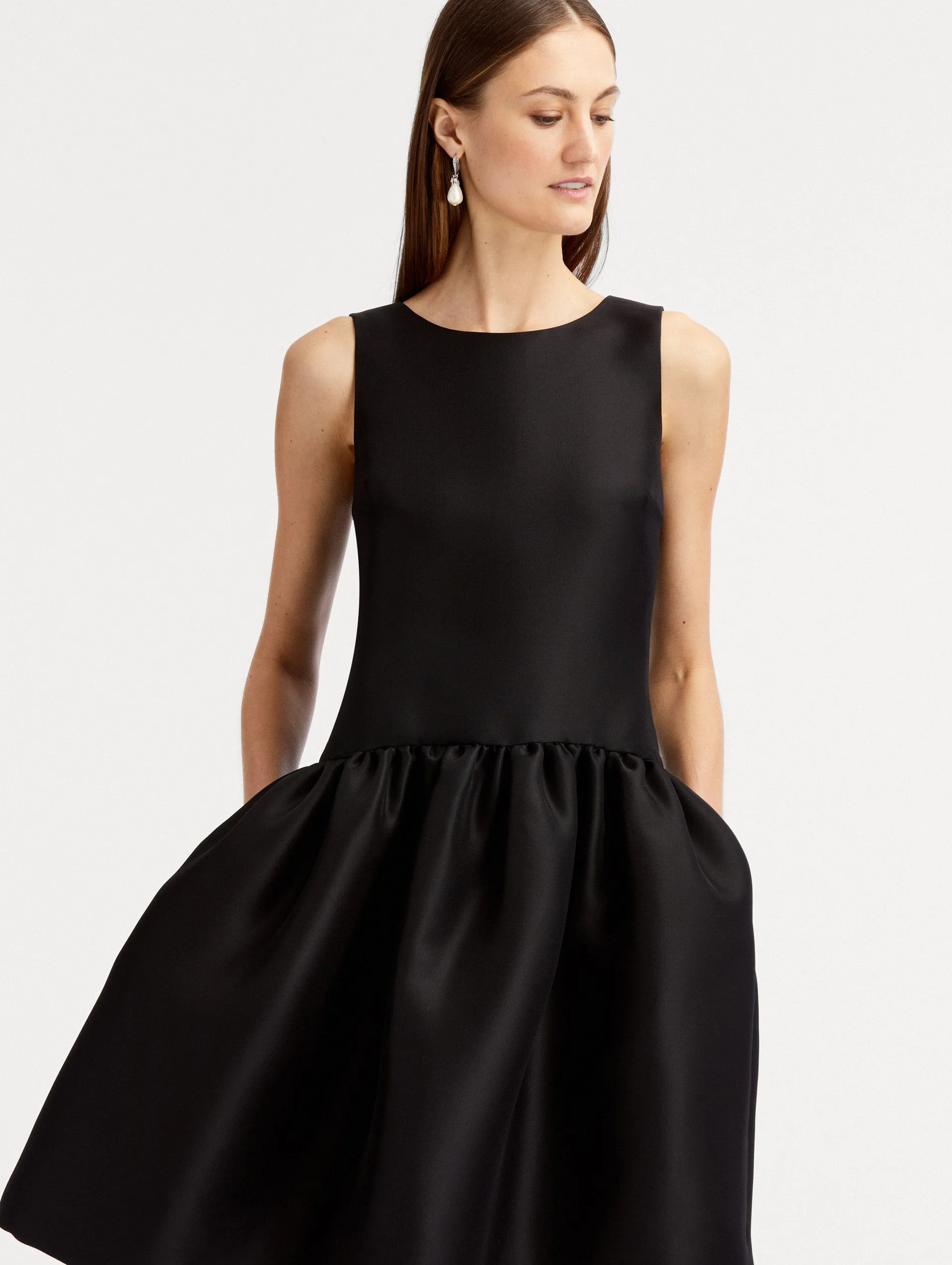 Silk Drop Waist Cocktail Dress sold by Oscar de la Renta product image thumbnail 4