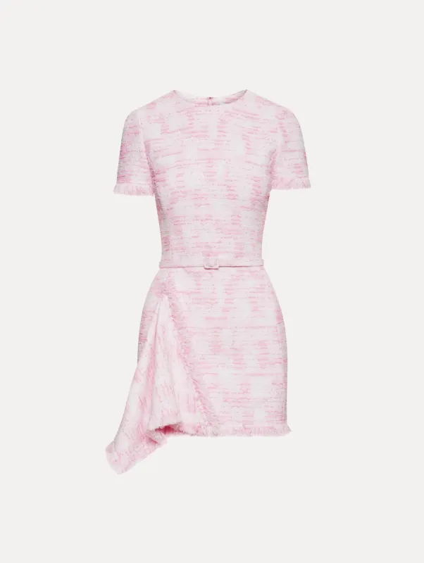 Textured Tweed Draped Dress sold by Oscar de la Renta