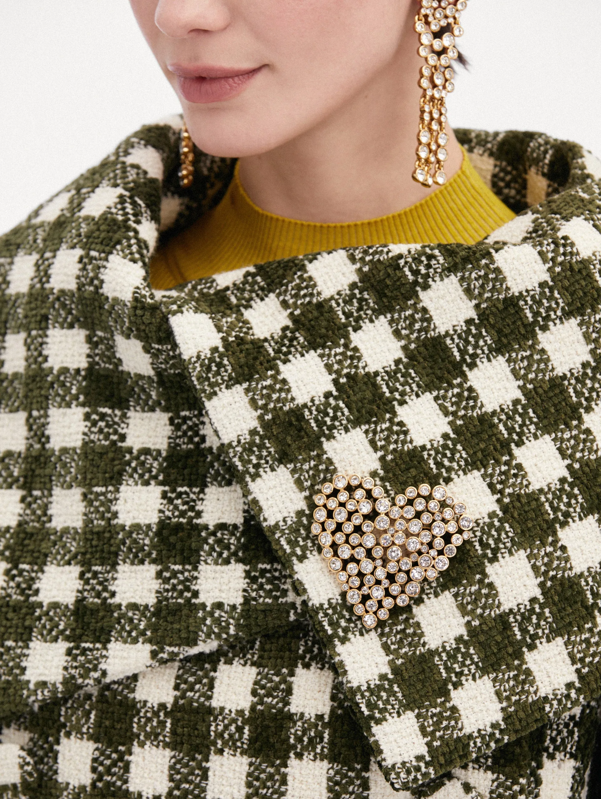 Crystal Heart Brooch sold by Oscar de la Renta product image thumbnail 2