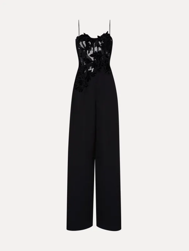 Peony Velvet Guipure Jumpsuit sold by Oscar de la Renta