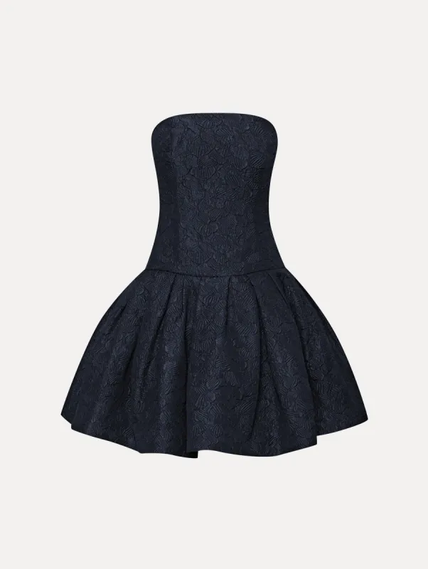 Textured Floral Cloqué Cape-Back Dress sold by Oscar de la Renta