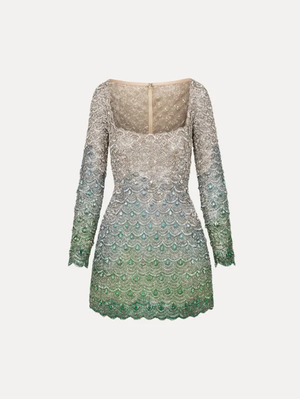 Crystal Embroidered Cocktail Dress sold by Oscar de la Renta
