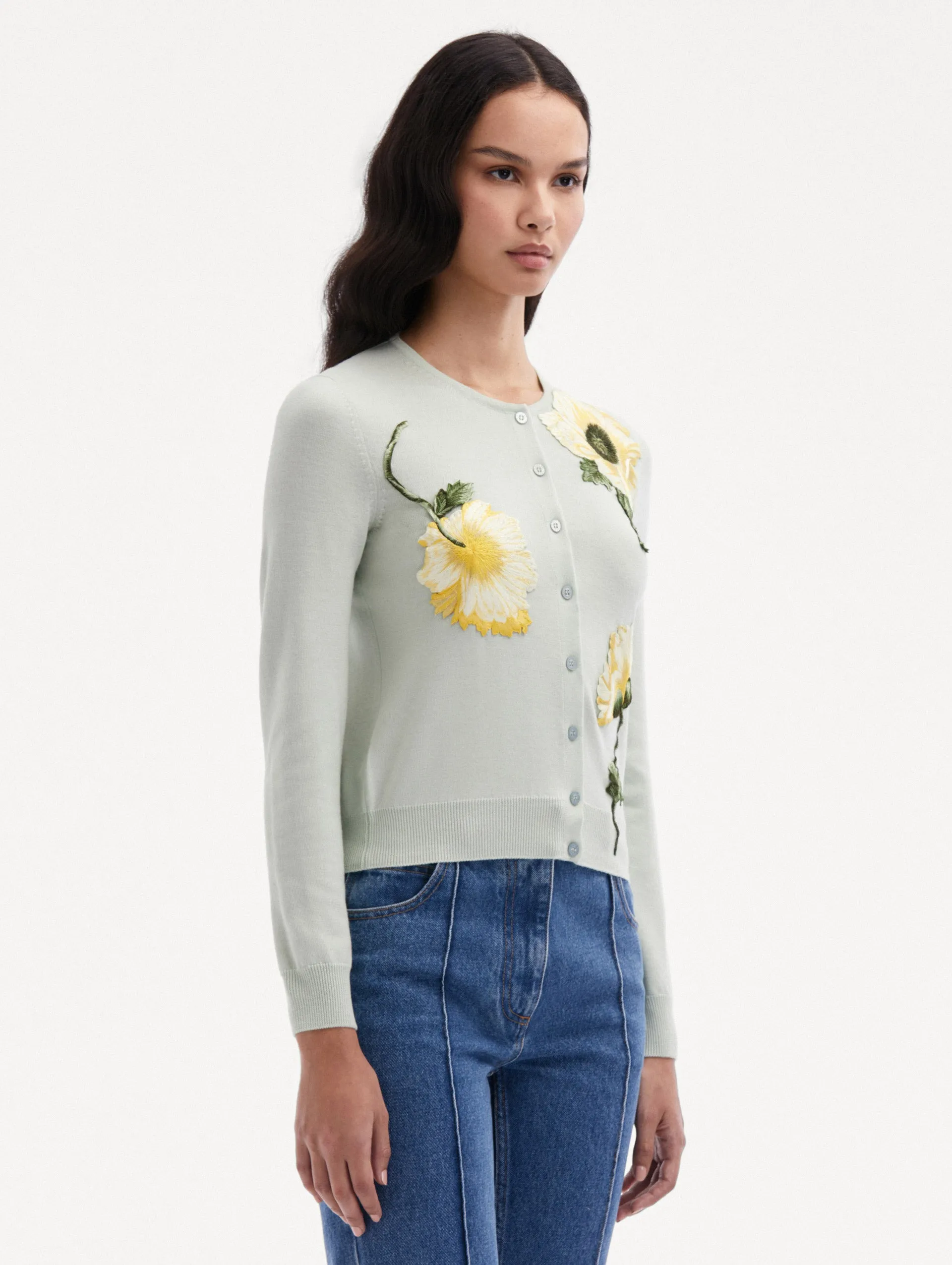 Poppy Threadwork Cardigan sold by Oscar de la Renta product image thumbnail 5