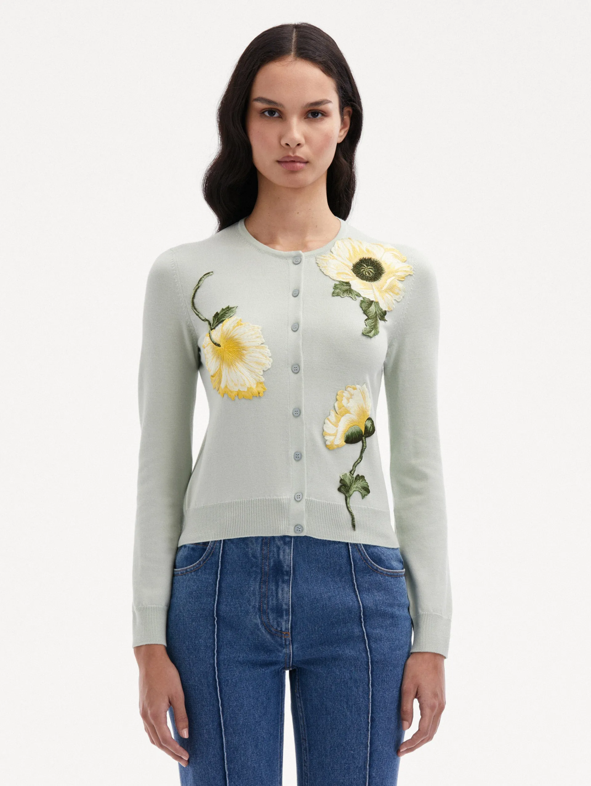 Poppy Threadwork Cardigan sold by Oscar de la Renta product image thumbnail 2