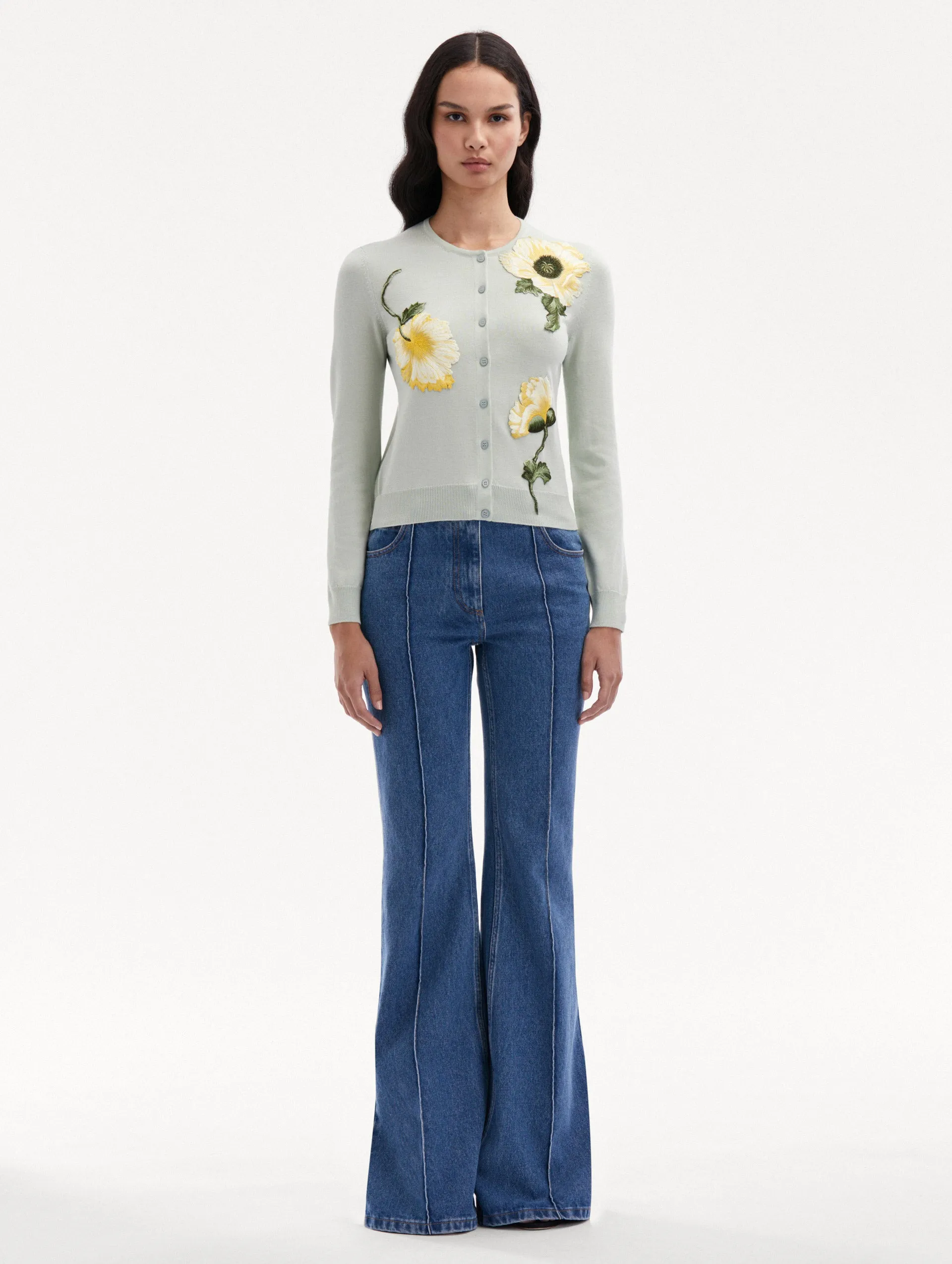 Poppy Threadwork Cardigan sold by Oscar de la Renta product image thumbnail 3