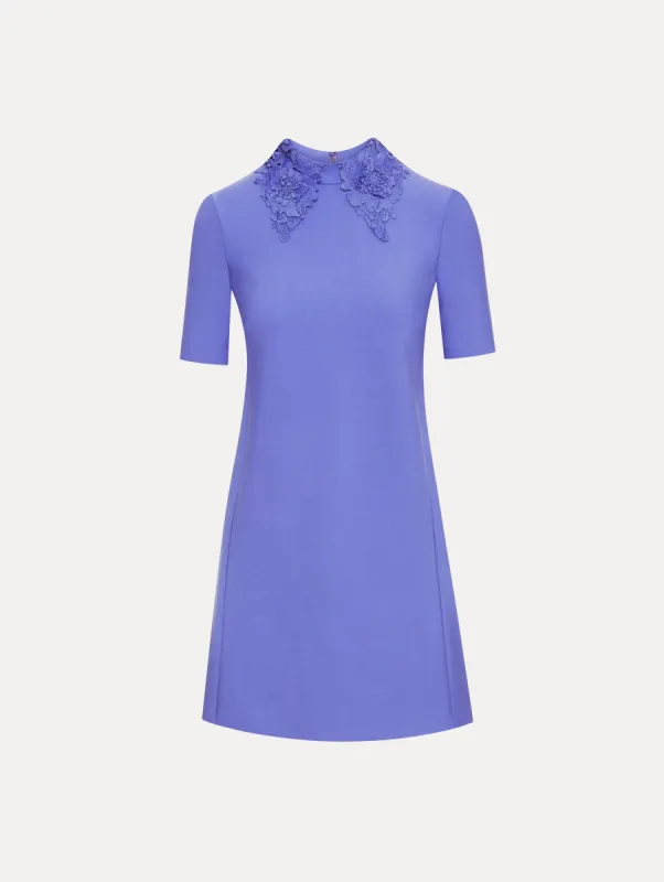 Floral Guipure Collar Mini Dress sold by Oscar de la Renta