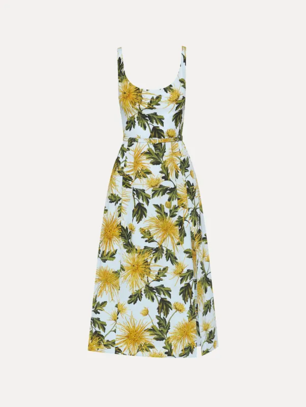 Chrysanthemum Cotton Poplin Tank Dress sold by Oscar de la Renta