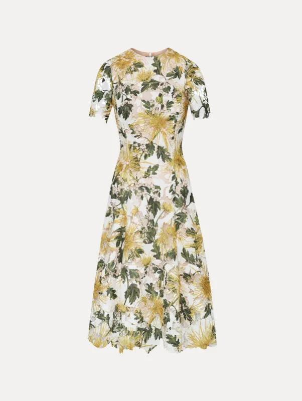 Chrysanthemum Guipure Dress sold by Oscar de la Renta