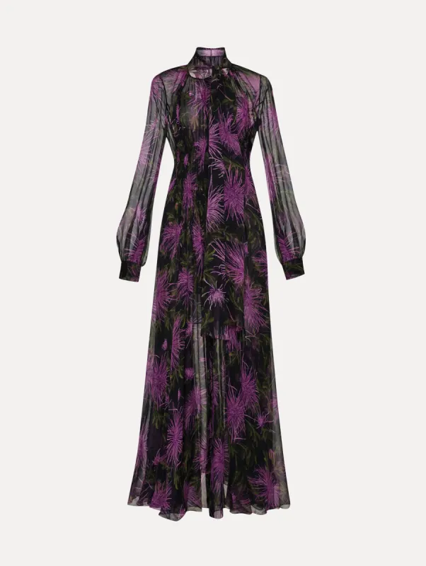 Chrysanthemum Chiffon Maxi Dress sold by Oscar de la Renta