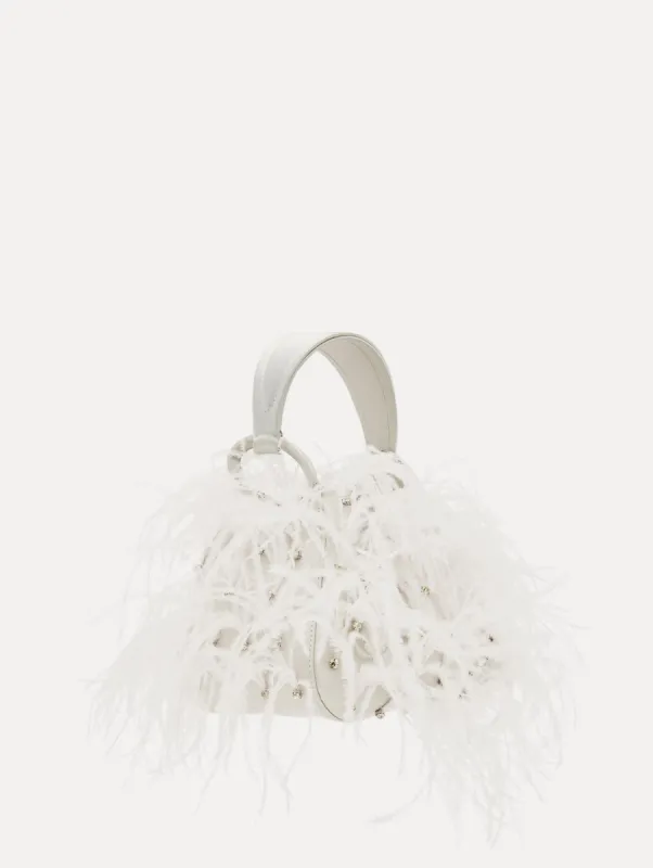 Nano Ostrich Feather O Handle Bag sold by Oscar de la Renta