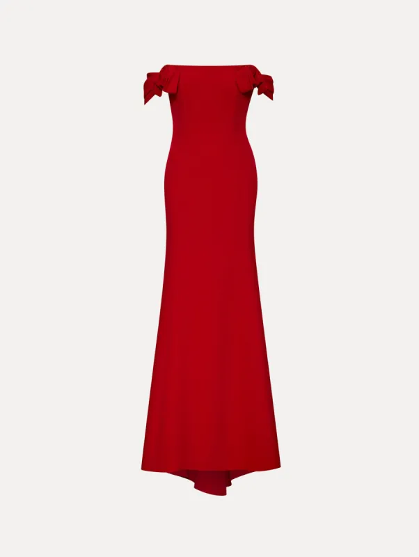 Cady Off Shoulder Peasante Gown sold by Oscar de la Renta