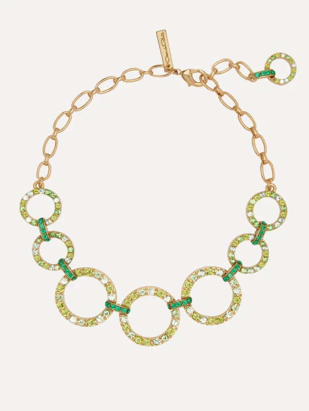 Crystal Chain-Link Necklace sold by Oscar de la Renta