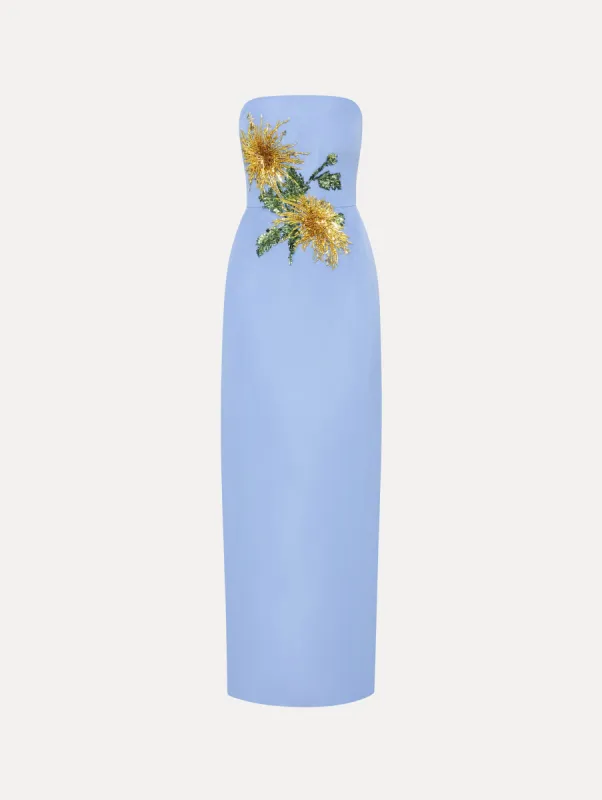 Chrysanthemum Crystal Embroidered Gown made by Oscar de la Renta