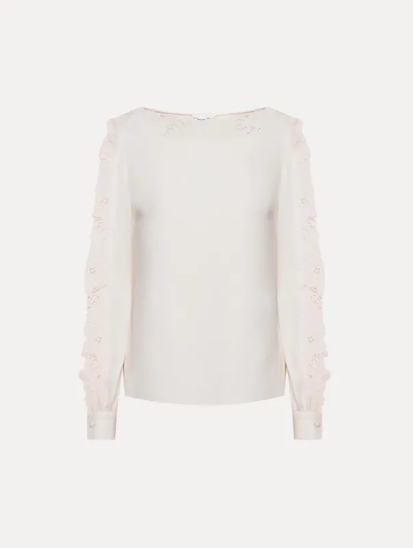 Threadwork Embroidered Blouse sold by Oscar de la Renta