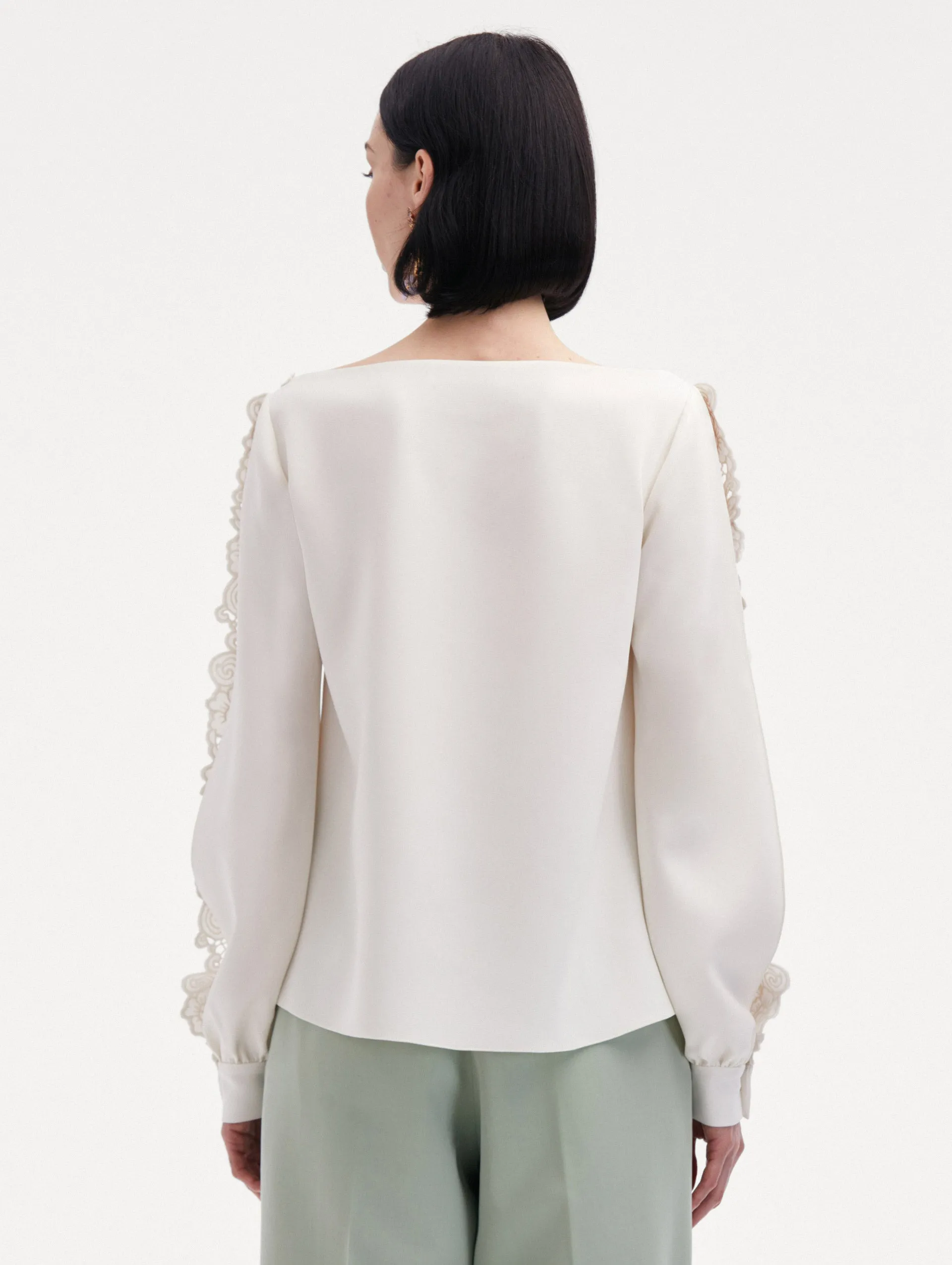 Threadwork Embroidered Blouse sold by Oscar de la Renta product image thumbnail 4