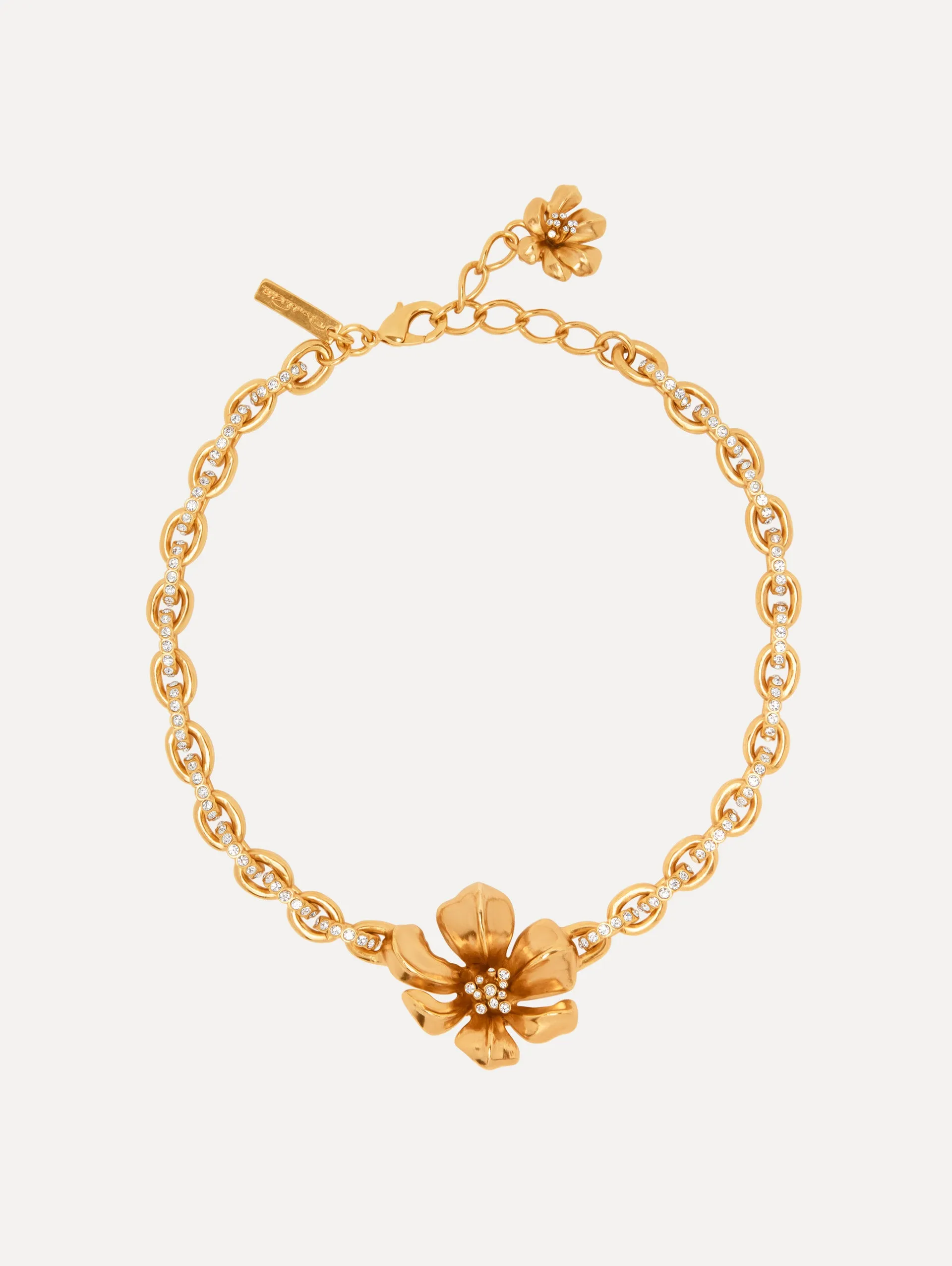 Flower Chain Link Necklace sold by Oscar de la Renta