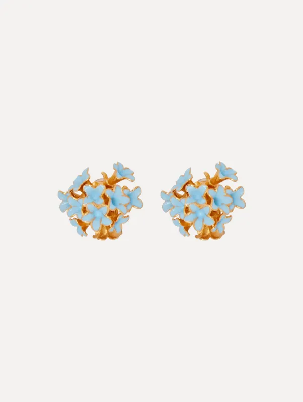 Enamel Bouquet Button Clip-On Earrings sold by Oscar de la Renta