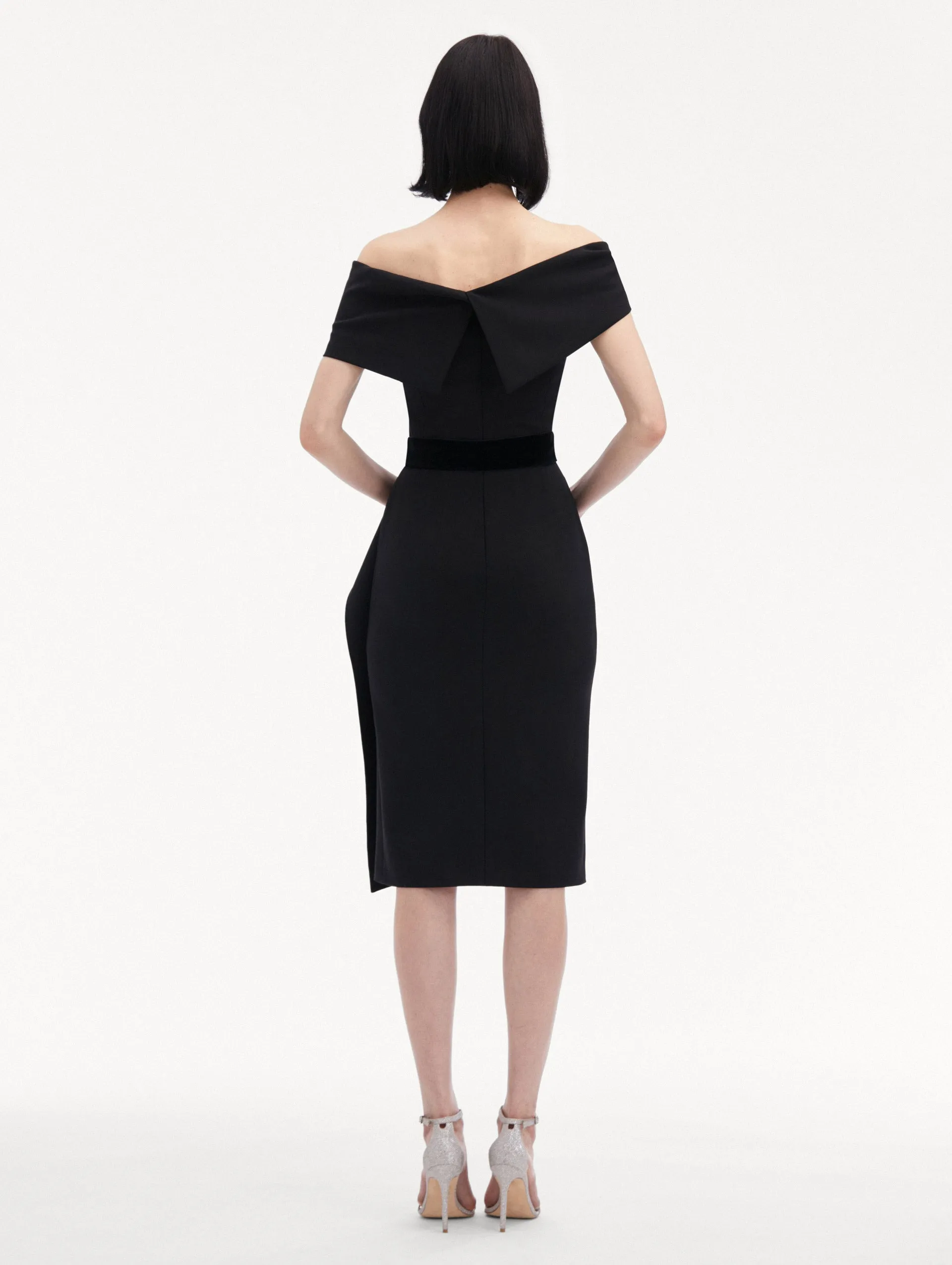 Ribbon-Detailed Off Shoulder Cocktail Dress sold by Oscar de la Renta product image thumbnail 3