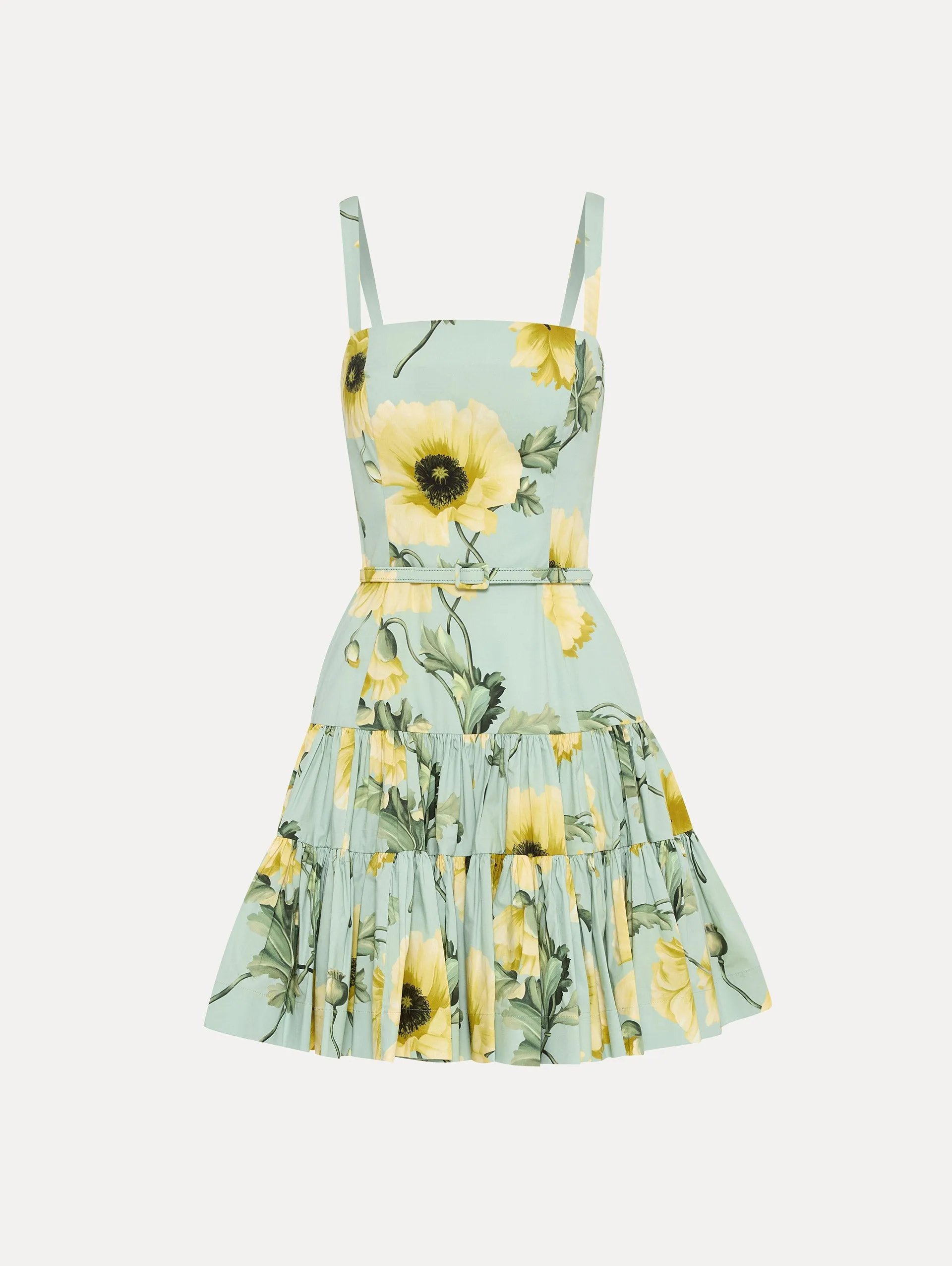 Poppy Cotton Poplin Tiered Mini Dress sold by Oscar de la Renta