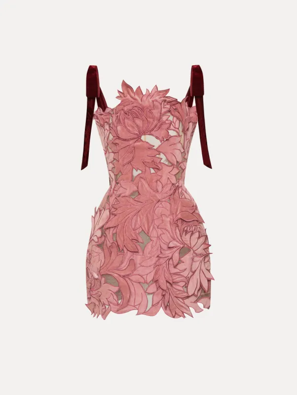 Peony Velvet Guipure Cocktail Dress sold by Oscar de la Renta